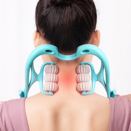 Six-Wheel Neck Massager for Pain Relief and Relaxation - Sal Basket