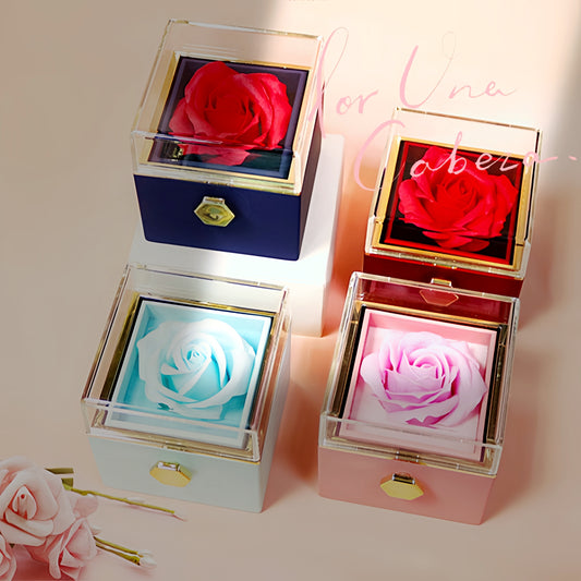 Charming Rotating Rose Packaging for Valentine’s Day Jewelry Gifts - Sal Basket