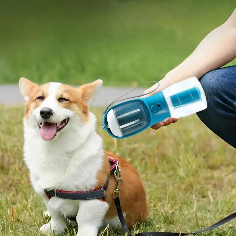 Pawtioner 3-in-1 Portable Dog Cup: Hydration, Storage & Waste Management.