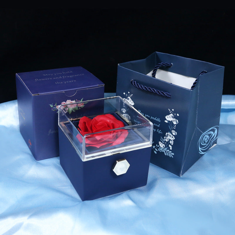 Charming Rotating Rose Packaging for Valentine’s Day Jewelry Gifts - Sal Basket