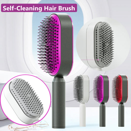 Self-Cleaning Scalp Massage Brush for Hair Care - Sal Basket