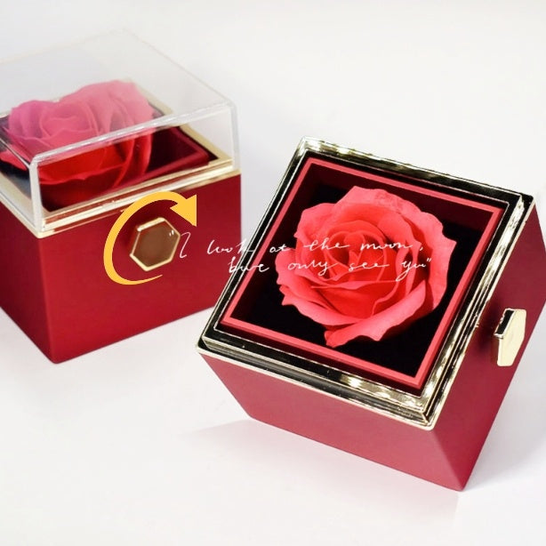 Charming Rotating Rose Packaging for Valentine’s Day Jewelry Gifts - Sal Basket