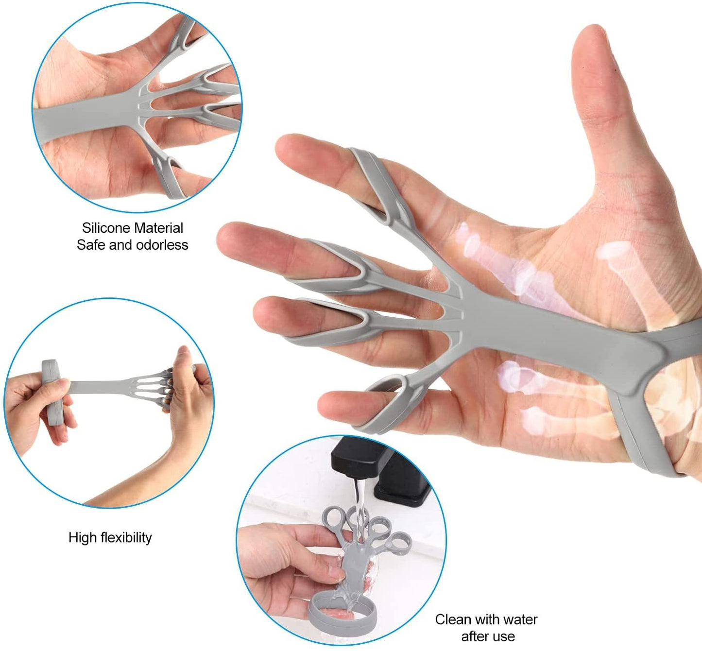 Silicone Finger Stretcher for Hand Rehabilitation and Grip Strength Training
