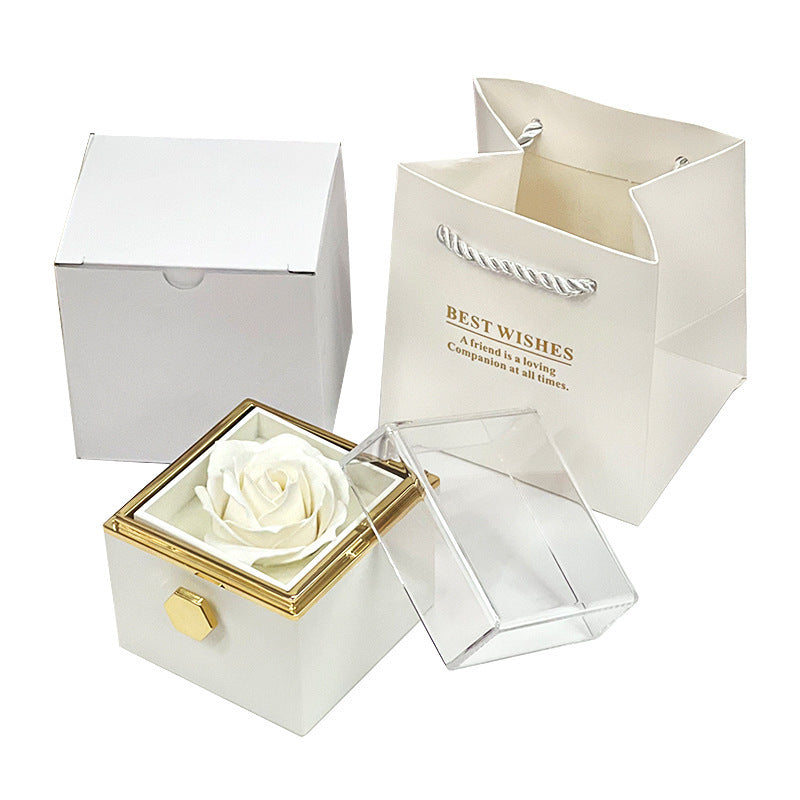 Charming Rotating Rose Packaging for Valentine’s Day Jewelry Gifts - Sal Basket